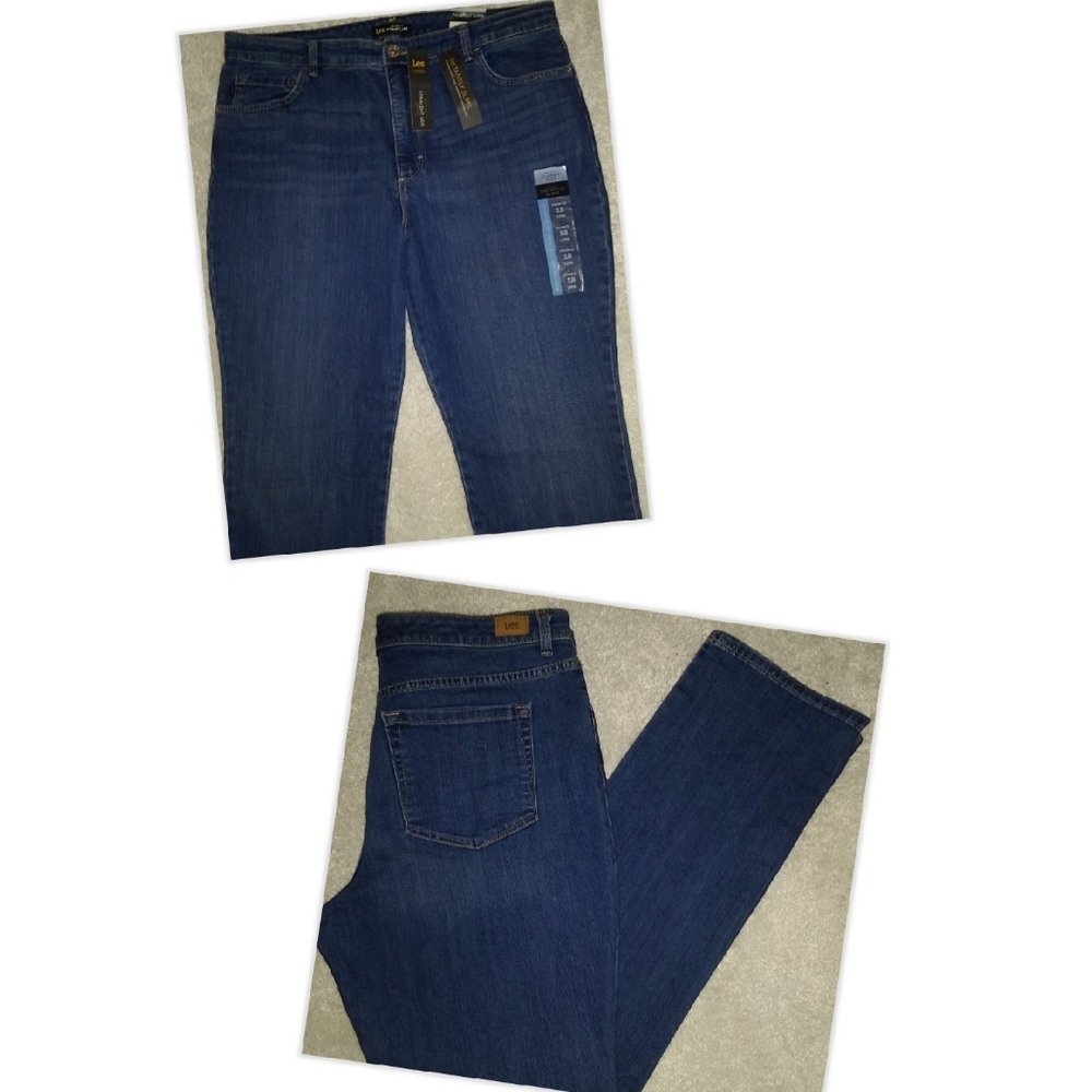 LEE HIGH RISE SLIMMING BLUE JEANS 18 *NEW